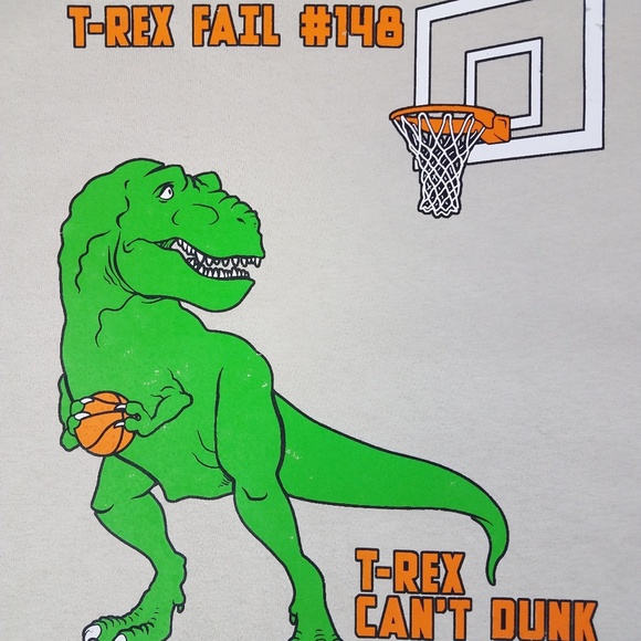 T-Rex Fail #148 Funny Graphic Unisex T Shirt - Picture 2 of 2